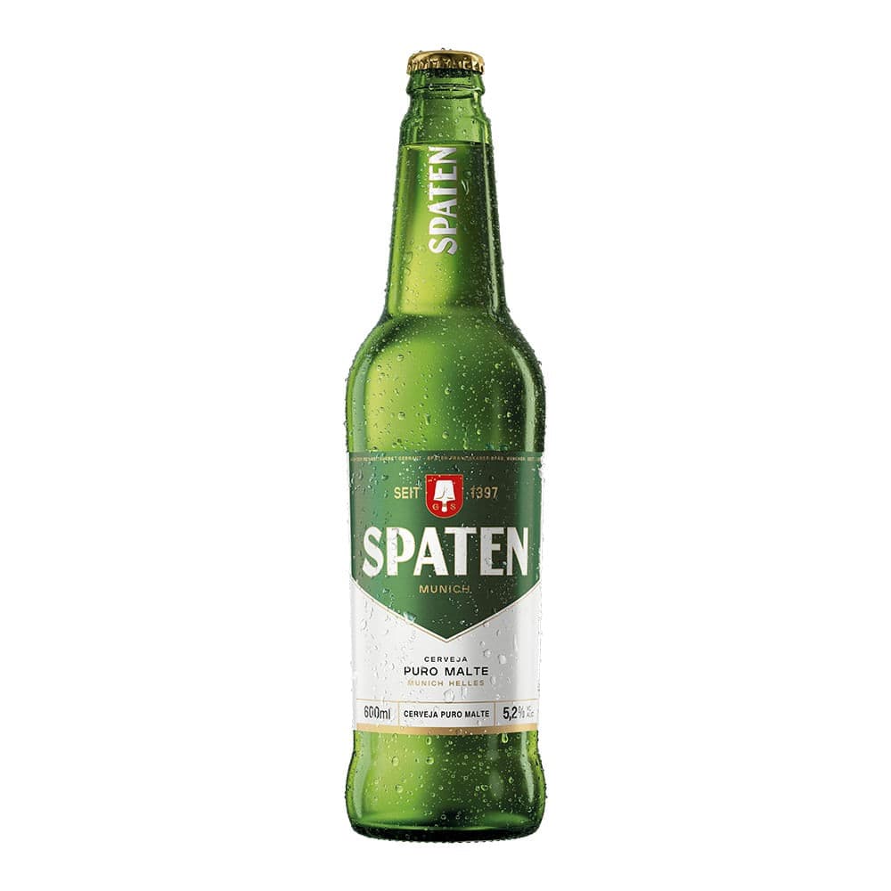 Spaten 600ml garrafa casco vazio